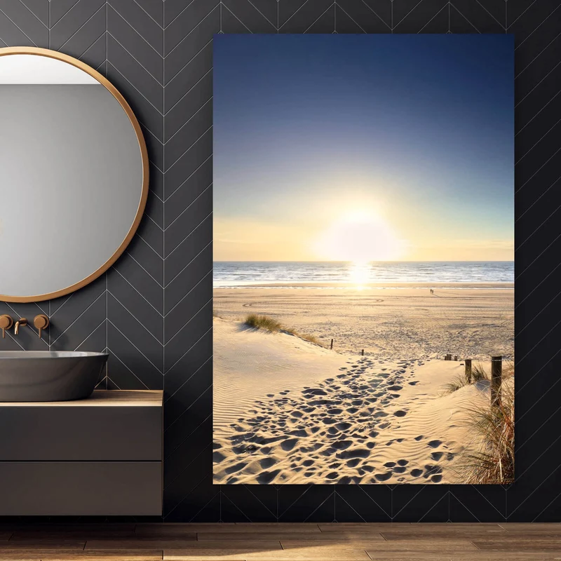 Acrylglasbild Atemberaubende Strandlandschaft Hochformat
