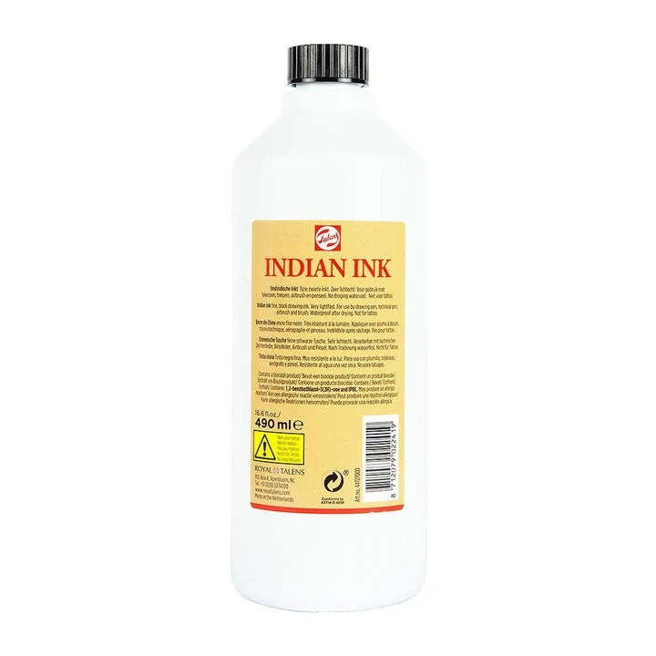 Royal Talens Black Indian Ink - 490 ml