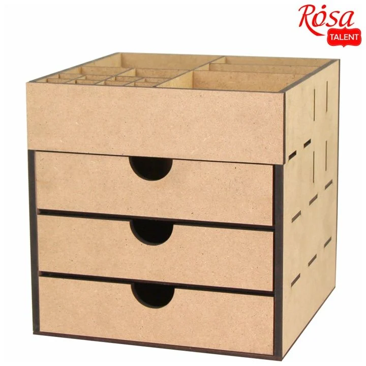 ROSA TALENT MDF Organizer with 3 Drawers, 20.5x20.5x20 cm