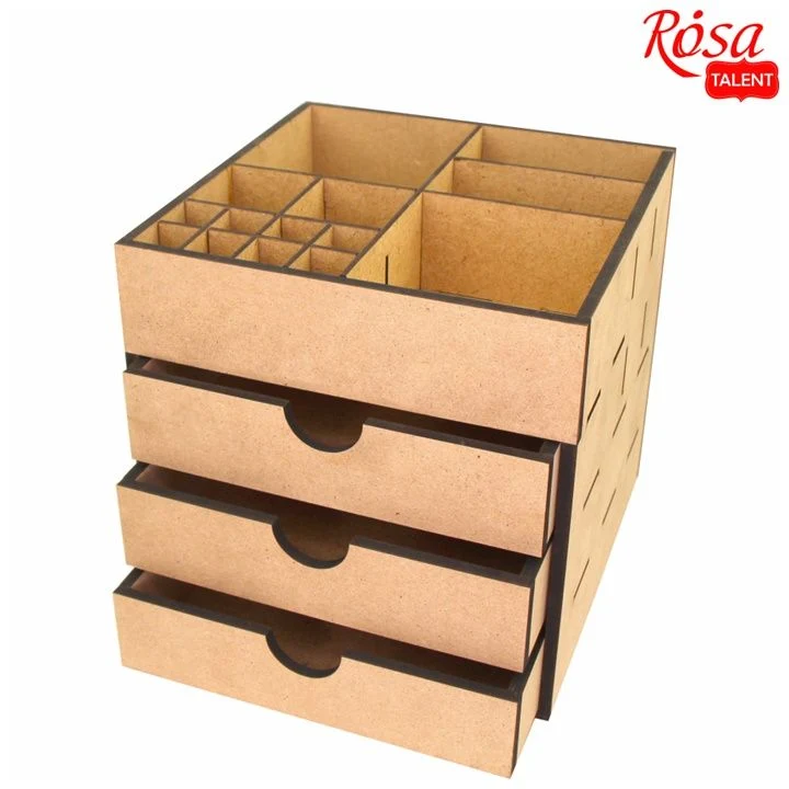 ROSA TALENT MDF Organizer with 3 Drawers, 20.5x20.5x20 cm