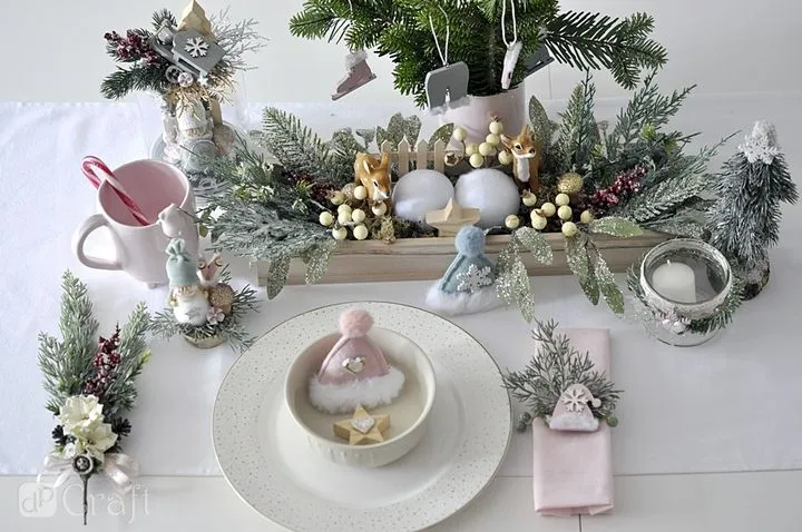 Christmas Hanging Decoration with Faux Fur