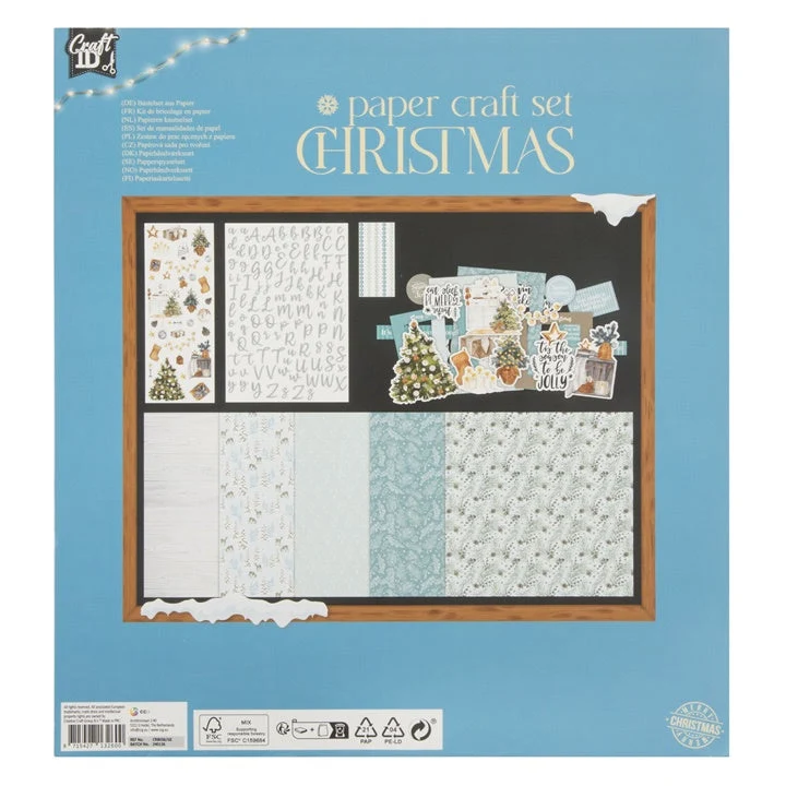 Blue Christmas Scrapbooking Set