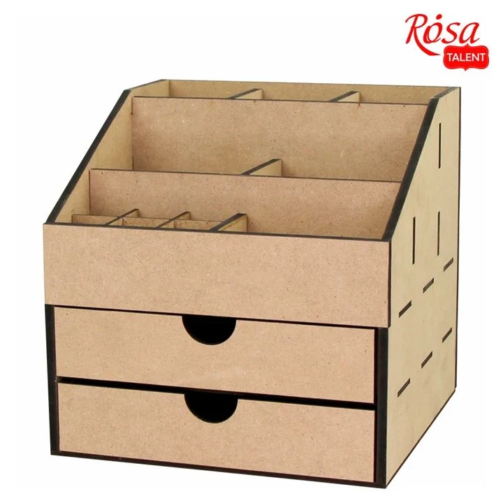 ROSA TALENT MDF Organizer with 2 Drawers 22.5x22.5x22.5 cm