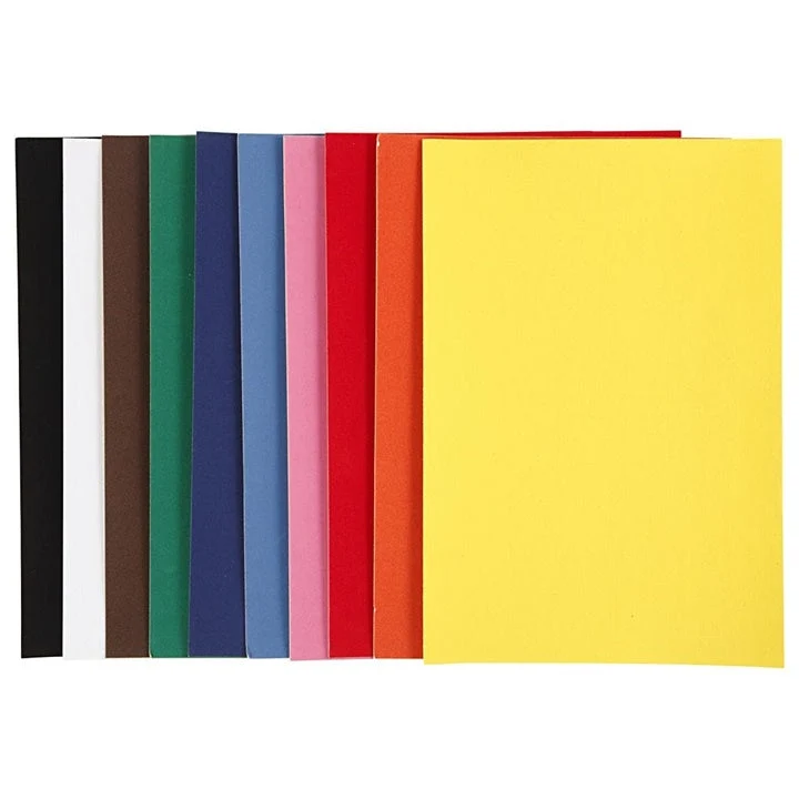 Velour Paper A4, Various Colors, Set of 10