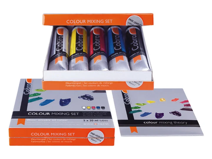 COBRA | Set Water-Mixable Oil Paints, Set of 5 x 20 ml