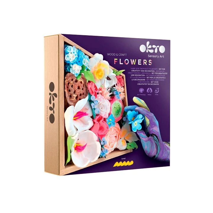 OKTO Modeling Clay Set in Wooden Frame 21 x 21 cm ROMANTIKA