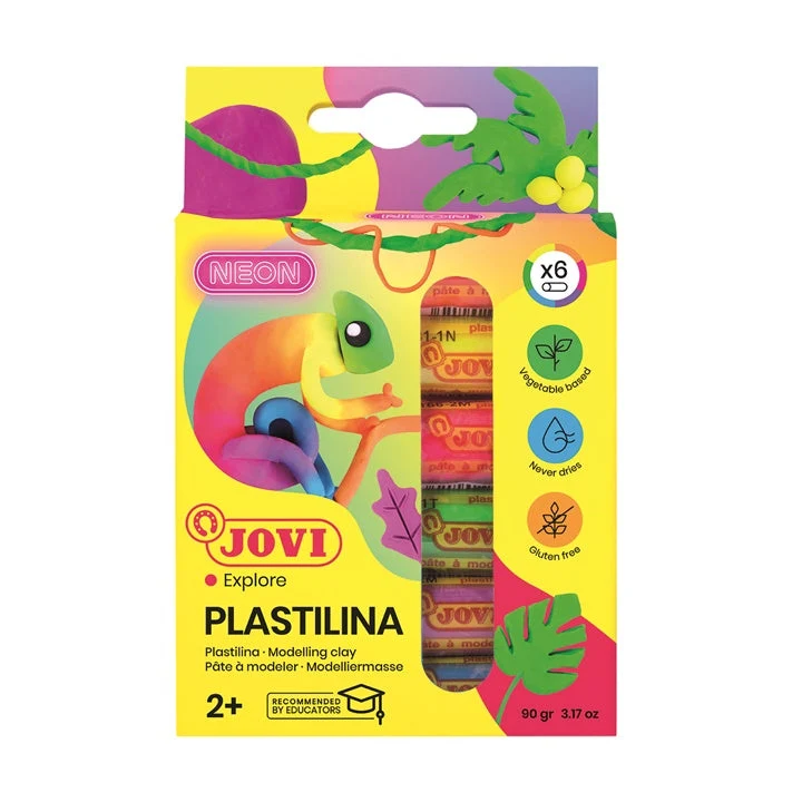 JOVI Neon Modeling Clay, 6 x 15 g