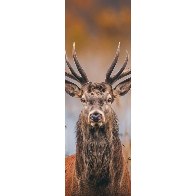 Spannrahmenbild Majestätischer Hirsch in der Natur Panorama Hoch