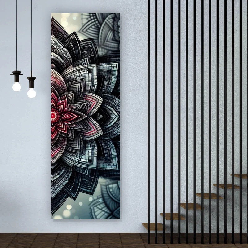 Acrylglasbild Beeindruckendes Mandala Muster Panorama Hoch