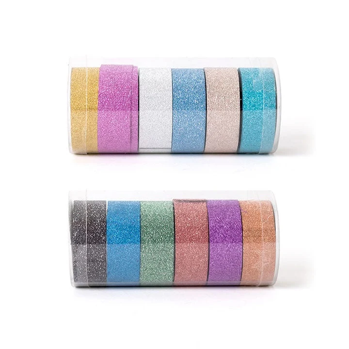 Set of Glitter Washi Adhesive Tapes