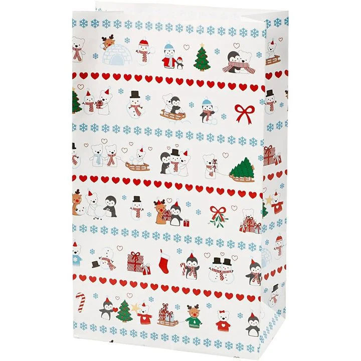 Christmas Paper Bag Set of 8
