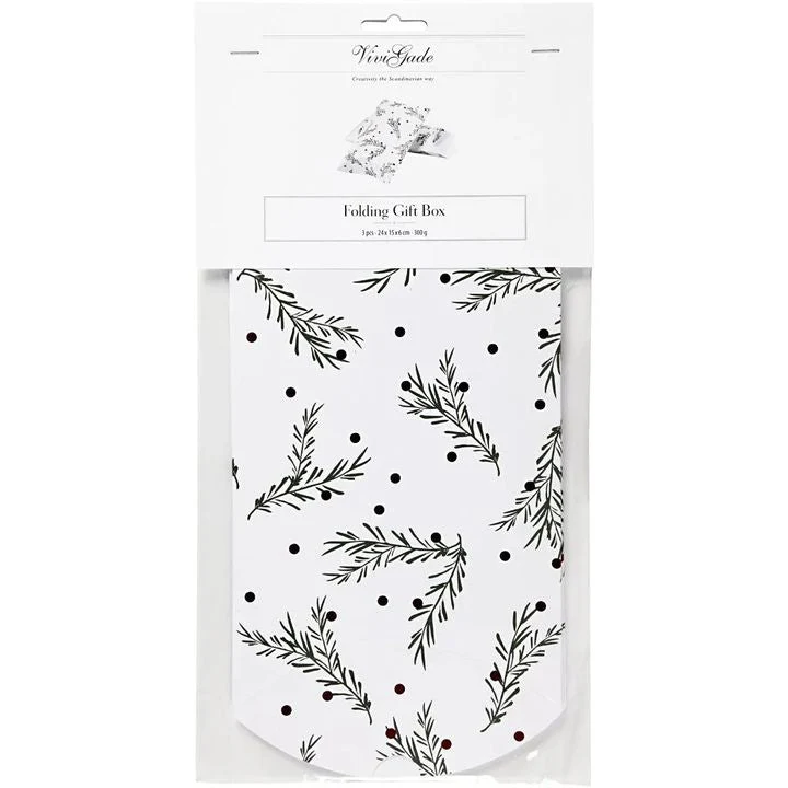 Large Christmas Paper Box Set of 3