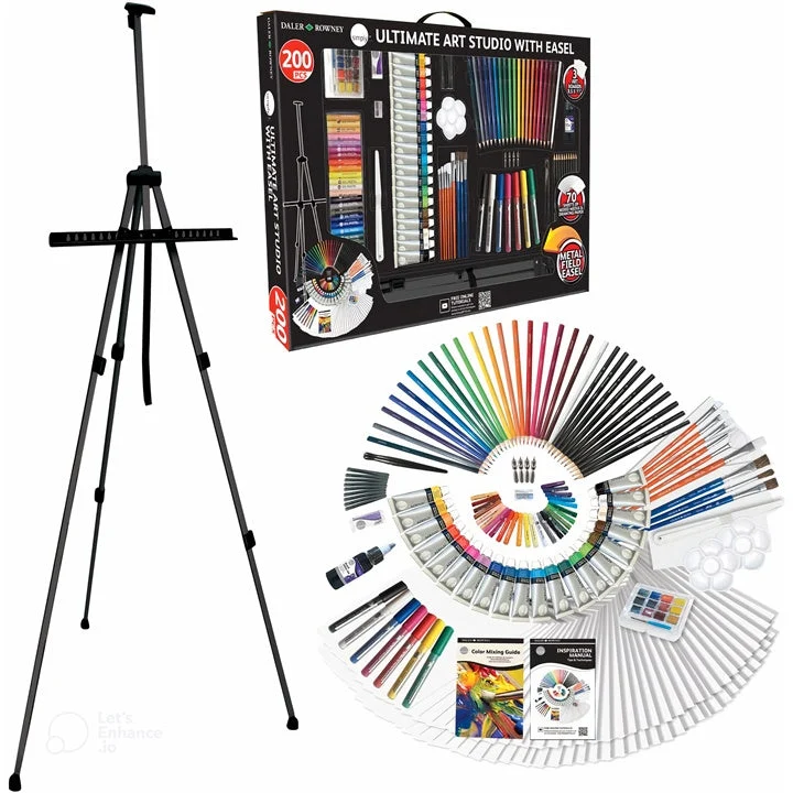 Daler-Rowney Large Art Set with Easel, 200-Piece