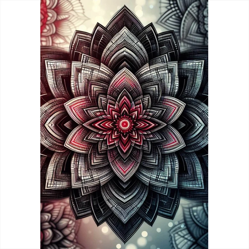 Aluminiumbild Beeindruckendes Mandala Muster Hochformat