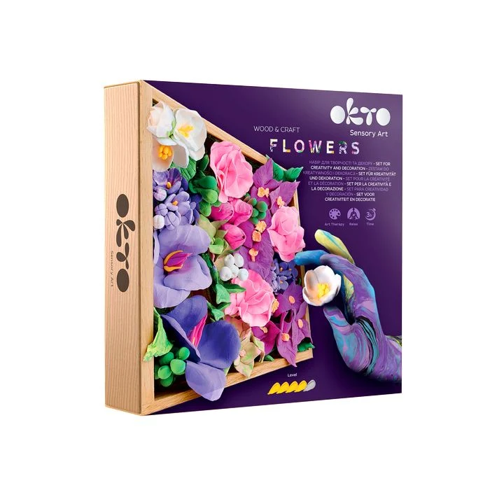 OKTO Modeling Clay Set in Wooden Frame 21 x 21 cm INSPIRATION