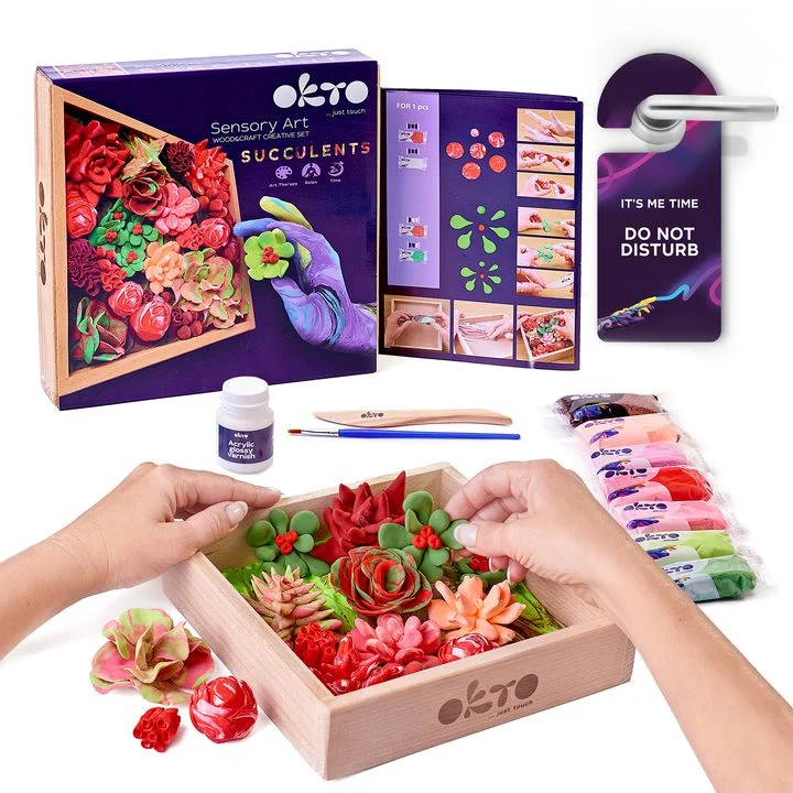OKTO Succulent Modeling Clay Set, 21 x 21 cm, DESIRE