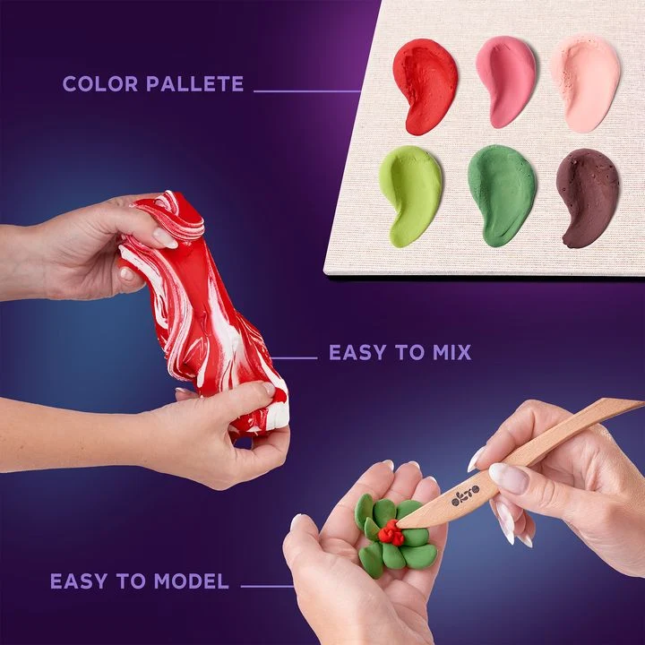OKTO Succulent Modeling Clay Set, 21 x 21 cm, DESIRE