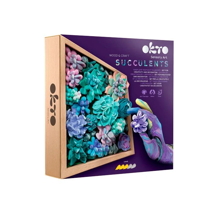 OKTO Succulent Modeling Clay Set, 21 x 21 cm, Tenderness