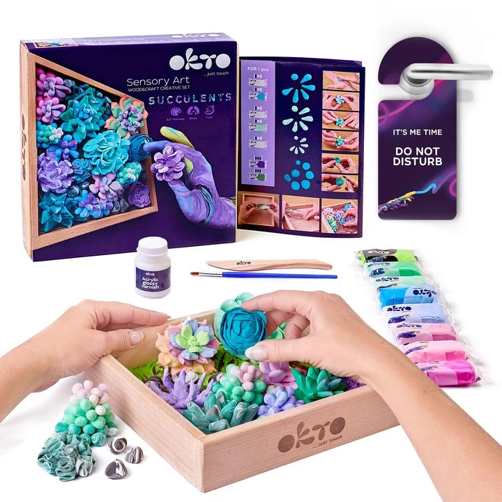 OKTO Succulent Modeling Clay Set, 21 x 21 cm, Tenderness