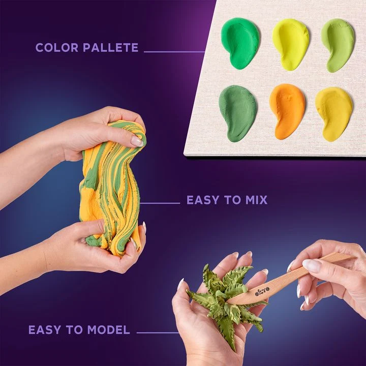 OKTO Succulent Modeling Clay Set 21 x 21 cm Energy