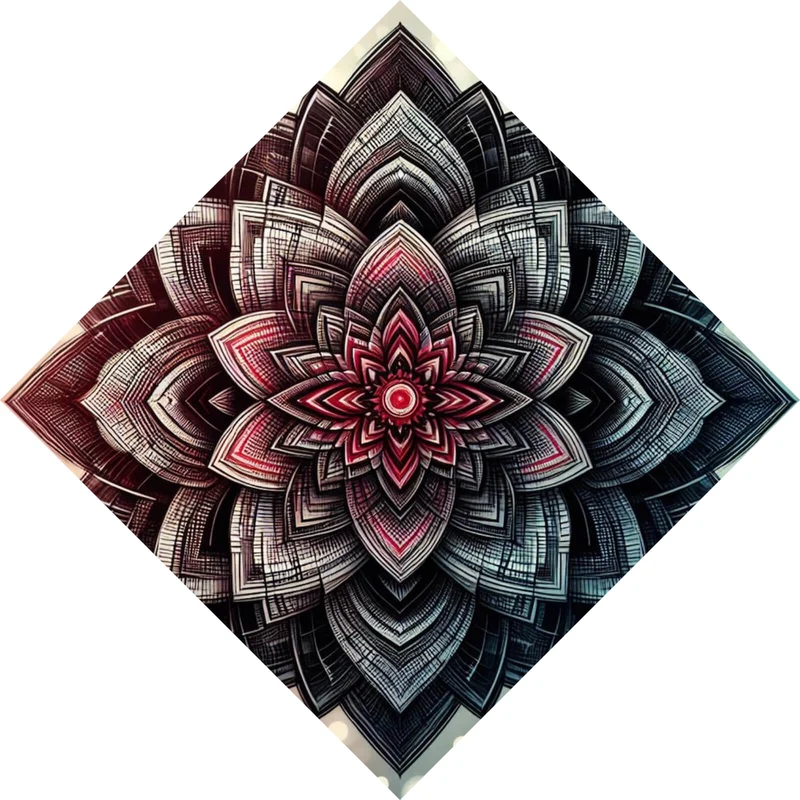 Poster Beeindruckendes Mandala Muster Raute