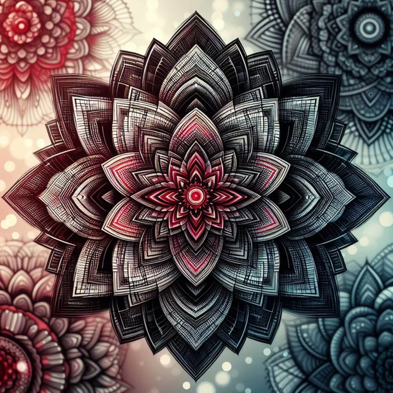 Spannrahmenbild Beeindruckendes Mandala Muster Quadrat