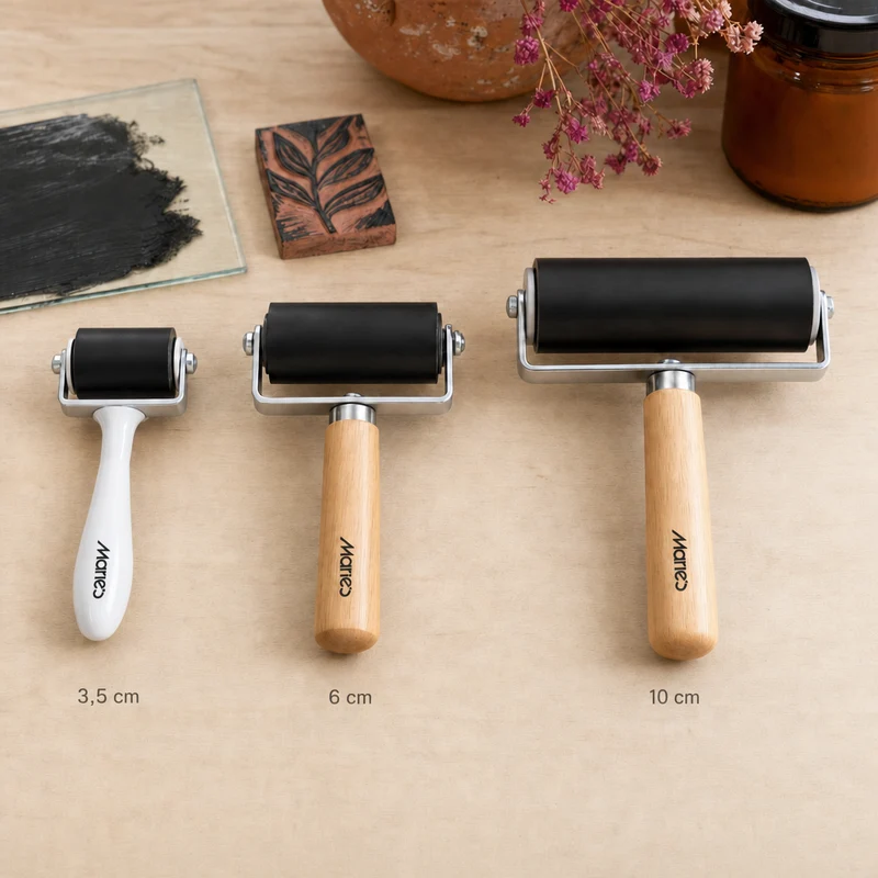 Hard Rubber Printmaking Roller for Linocut and Printing