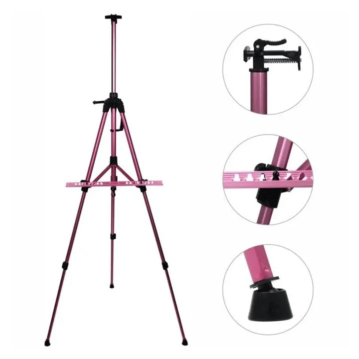 D.K. ART & CRAFT Aluminum Easel, Pink