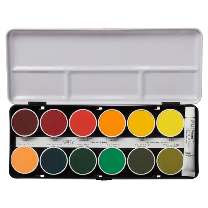 Holbein Cake Colors Opaque Watercolor Set
