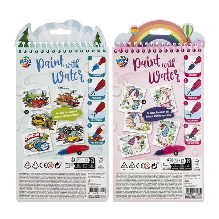 Water Painting Set, 23 x 14 cm, 5 Sheets