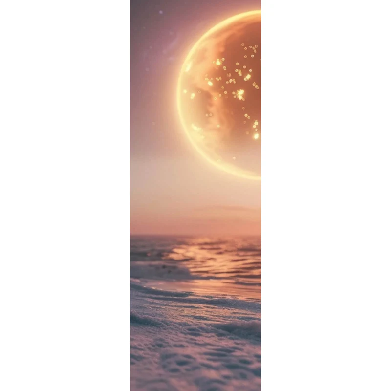 Acrylglasbild Weltraum Sonnenuntergang am Strand Panorama Hoch