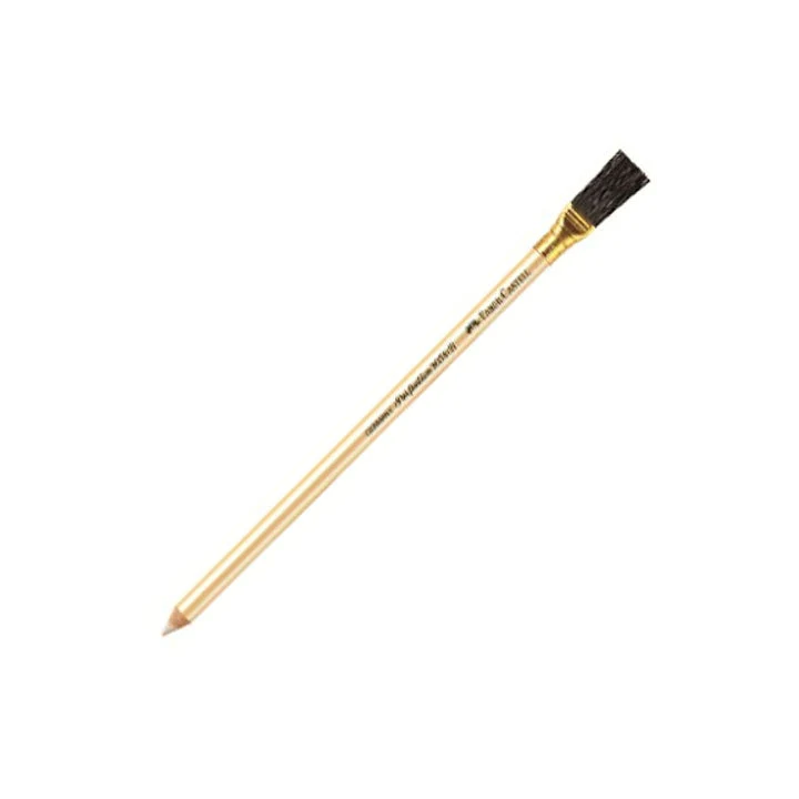 7058/B White Eraser Pencil with Brush