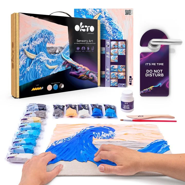 OKTO Creative 3D Set “Waves in Kanawaga” 30 x 40 cm