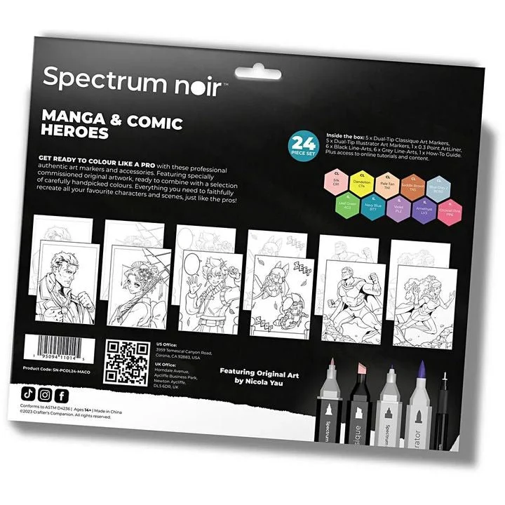 Art Set for Manga and Comic Heroes Illustration