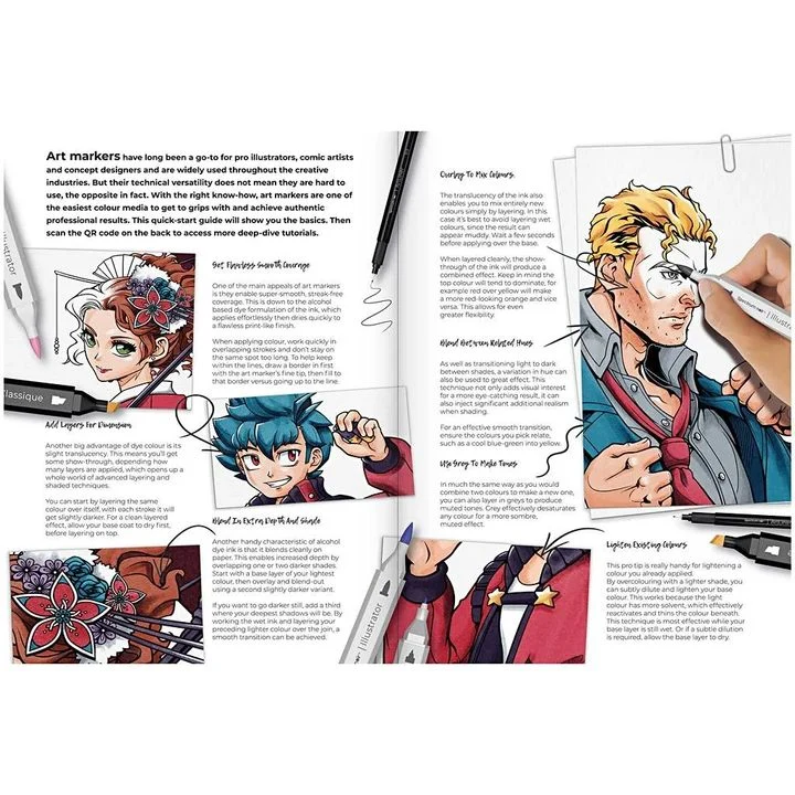 Art Set for Manga and Comic Heroes Illustration