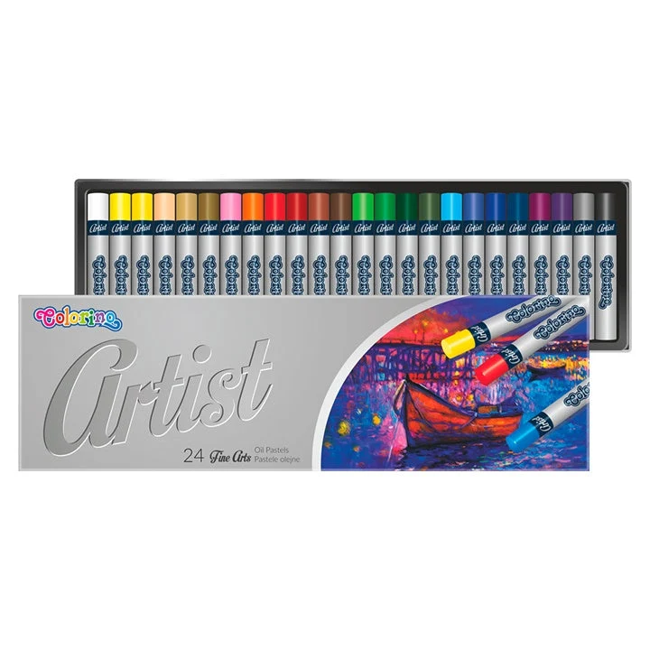 Colorino Artist Round Oil Pastels, Set of 24