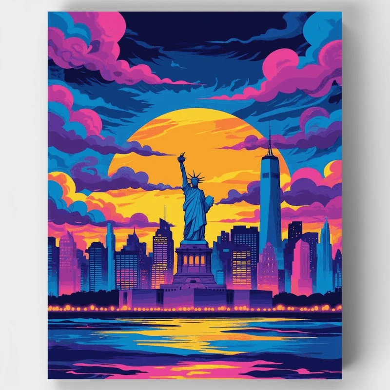 New York City Sunset - Paint by Numbers Kit