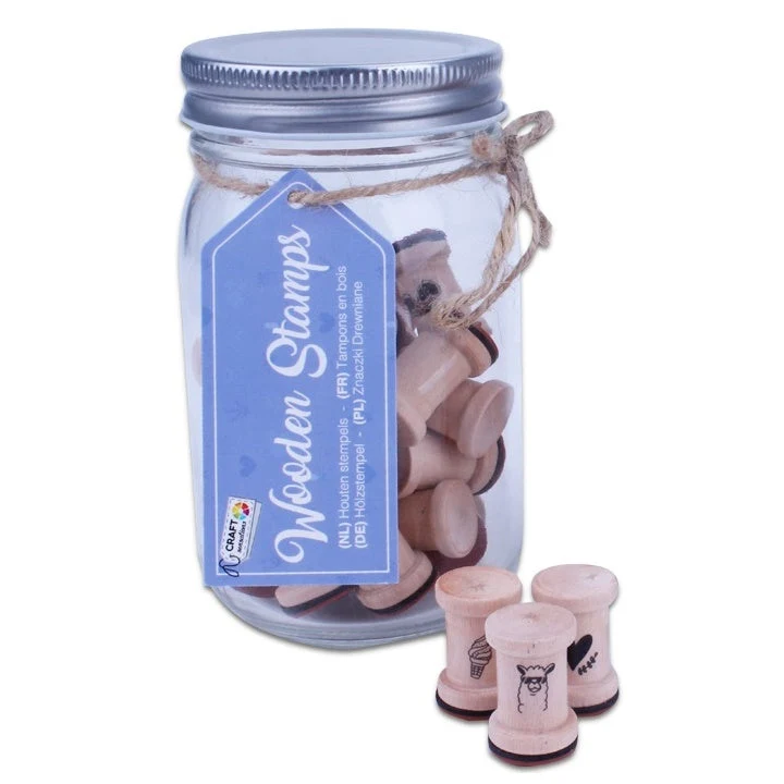 Craft Sensations Set of 26 Wooden Stamps