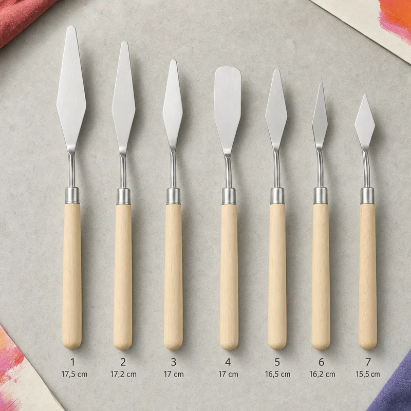 Stainless Steel Painting Palette Knife with Wooden Handle