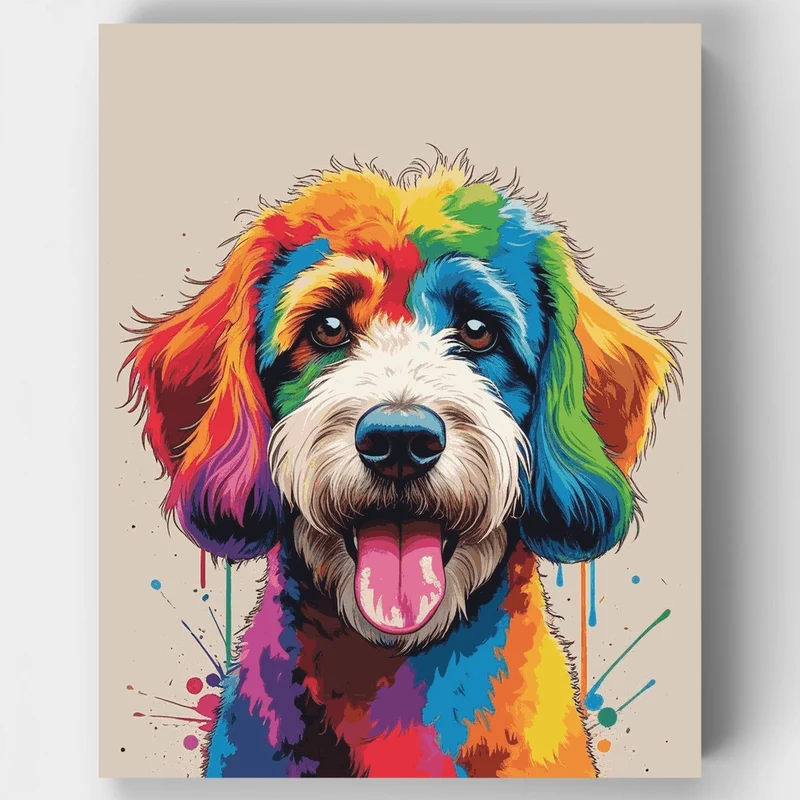 Rainbow Doodle - Paint by Numbers Kit