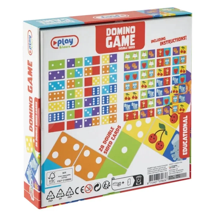 Double-Sided Domino Game - 28 Educational Cards