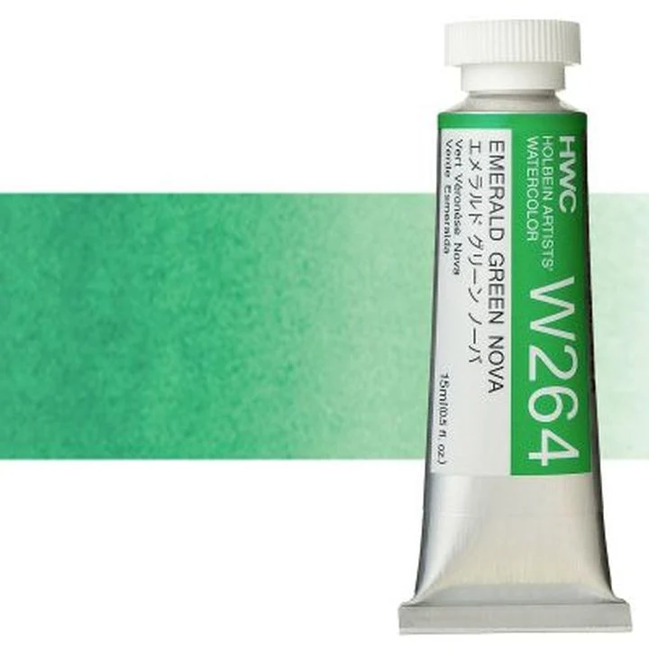 Holbein Artists Professional Watercolors, 15 ml | Green Shades