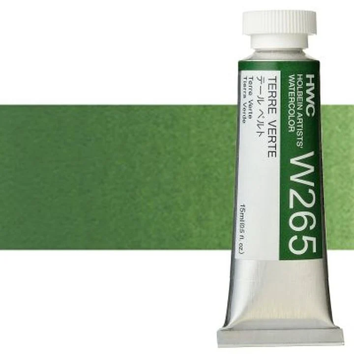 Holbein Artists Professional Watercolors, 15 ml | Green Shades