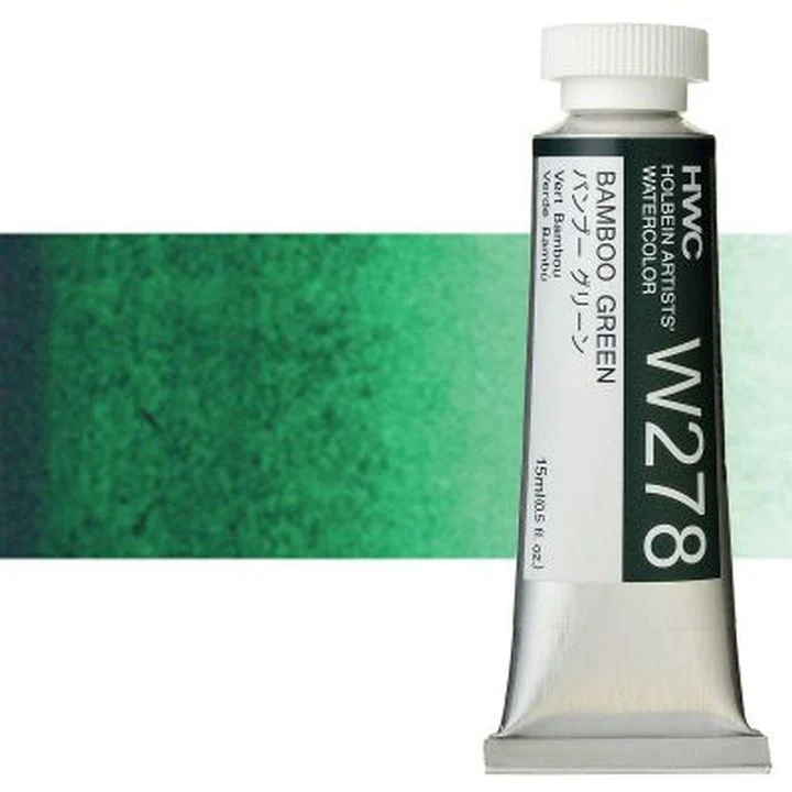 Holbein Artists Professional Watercolors, 15 ml | Green Shades