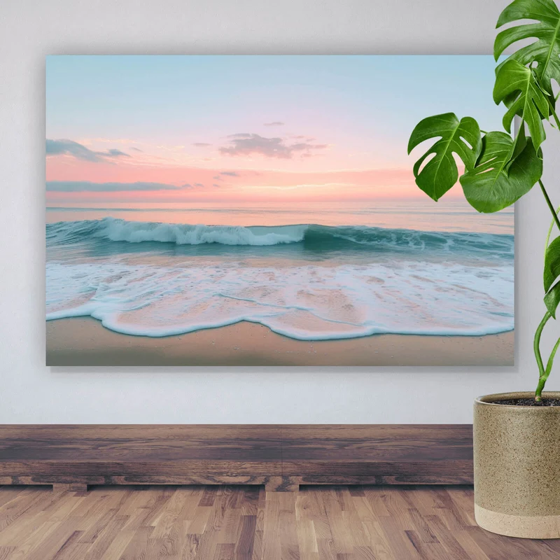 Poster Beruhigendes Meer am Strand Querformat