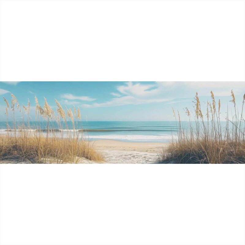 Leinwandbild Atemberaubender Strand mit sanften Wellen Panorama
