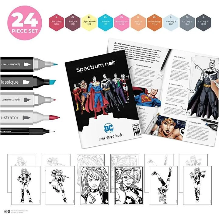 Harley Quinn Illustration Art Set