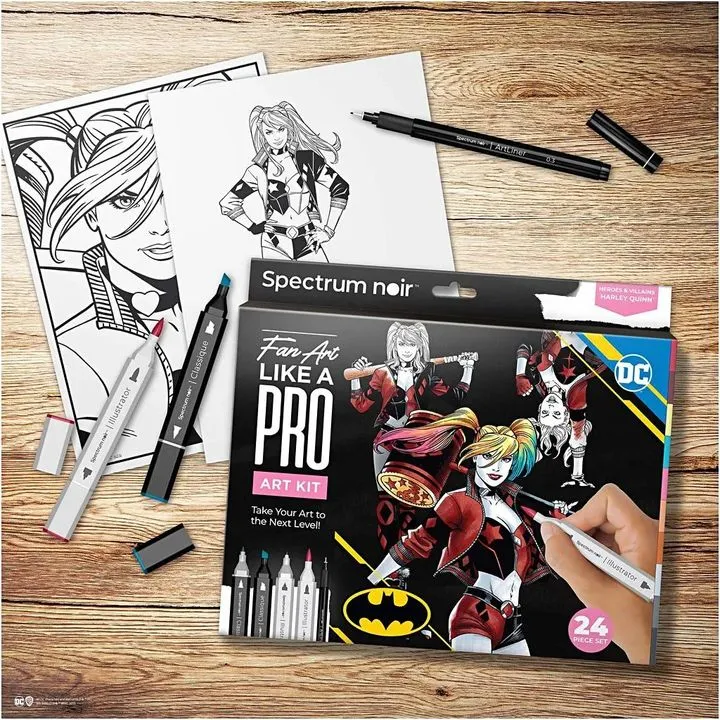 Harley Quinn Illustration Art Set