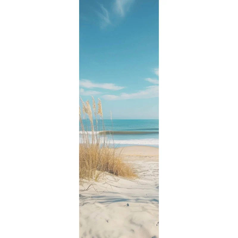 Poster Atemberaubender Strand mit sanften Wellen Panorama Hoch