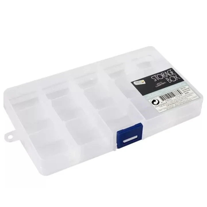 Storage Box with Compartments 17 x 9.5 x 2 cm